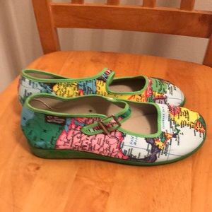 Chocolaticas Painted Fabric Shoes